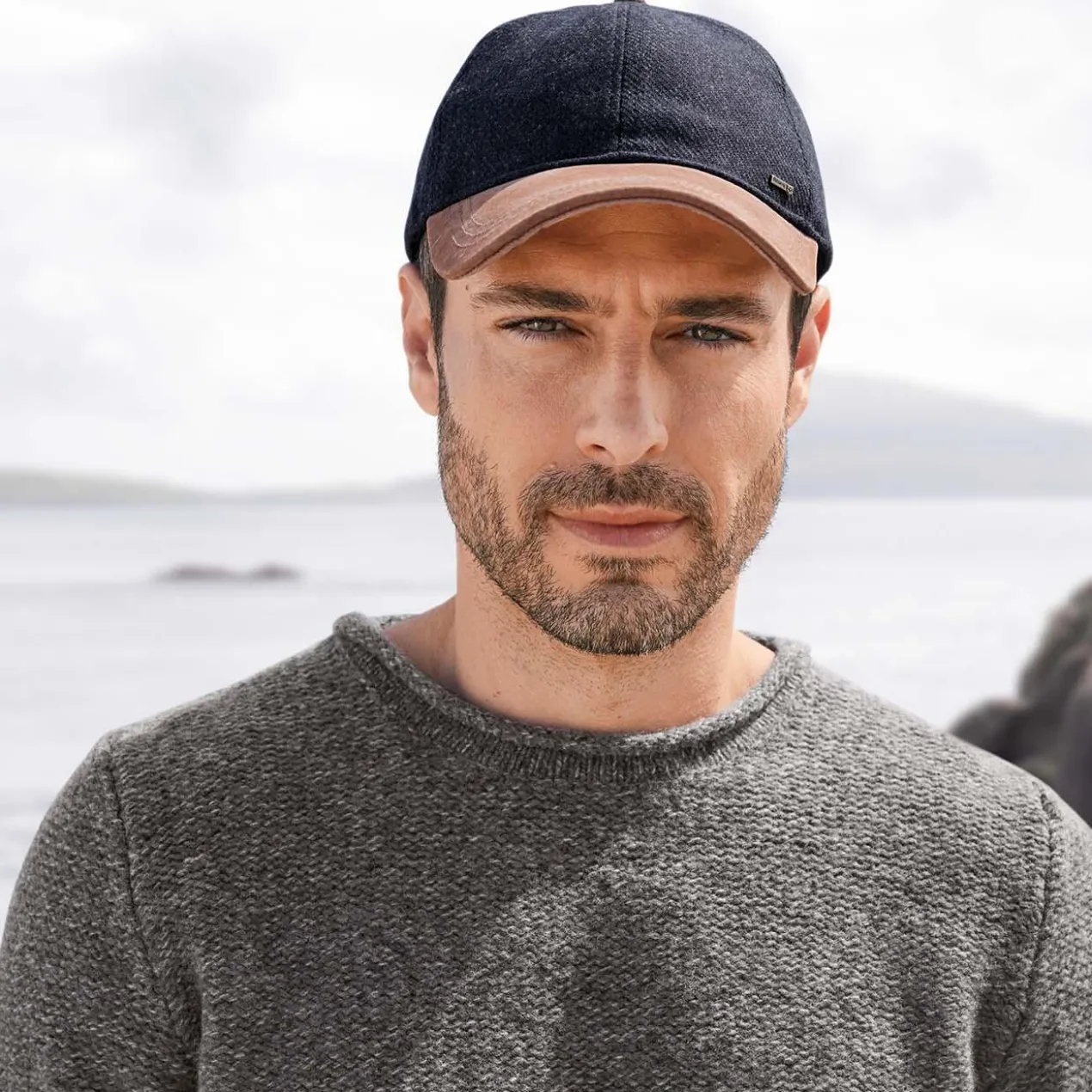 Leder-Tweed-Cap
