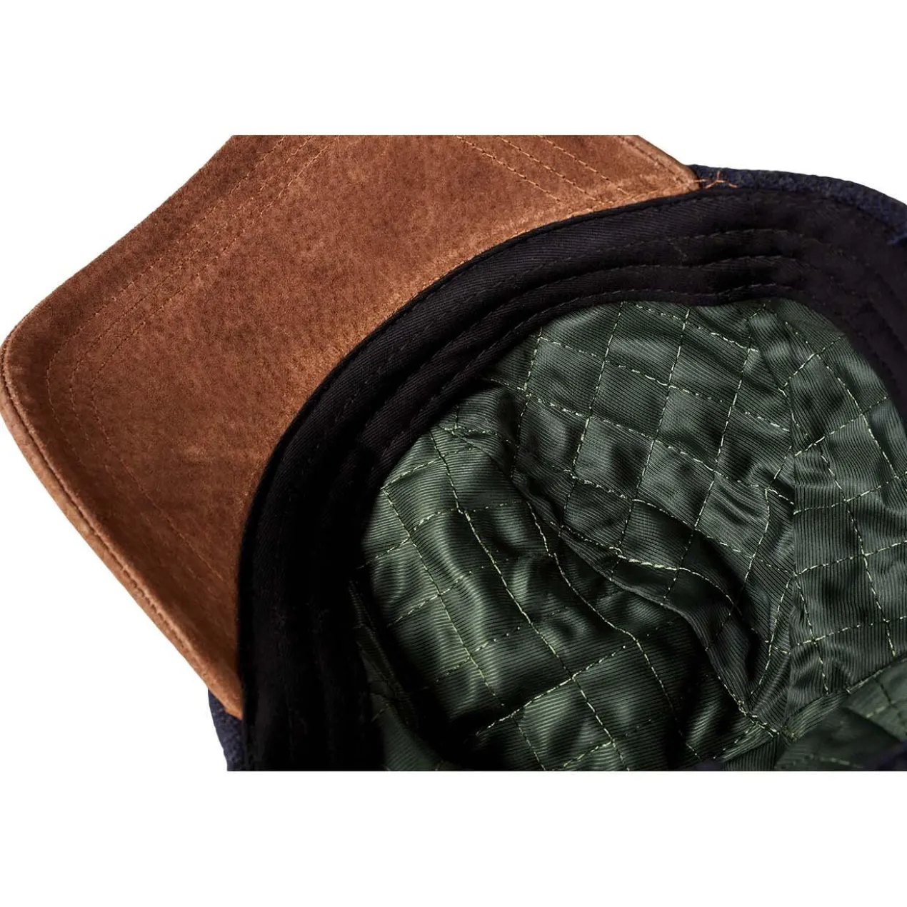 Leder-Tweed-Cap