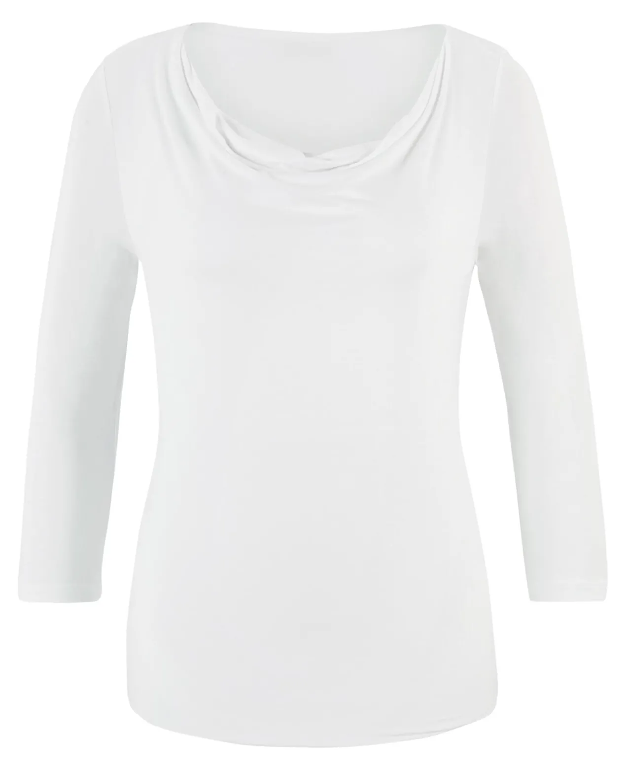 Modal Micro-Wasserfallkragen-Shirt