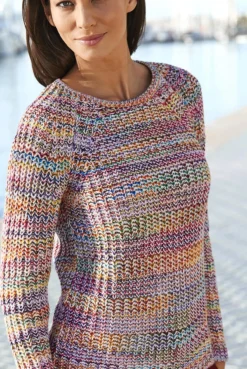 Multicolor-Baumwollpullover