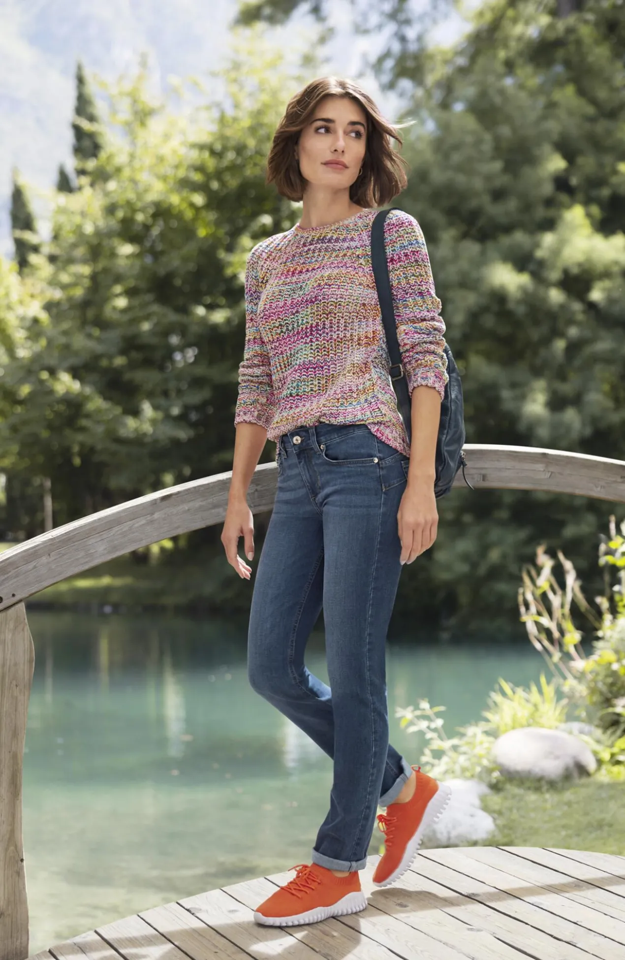 Multicolor-Baumwollpullover