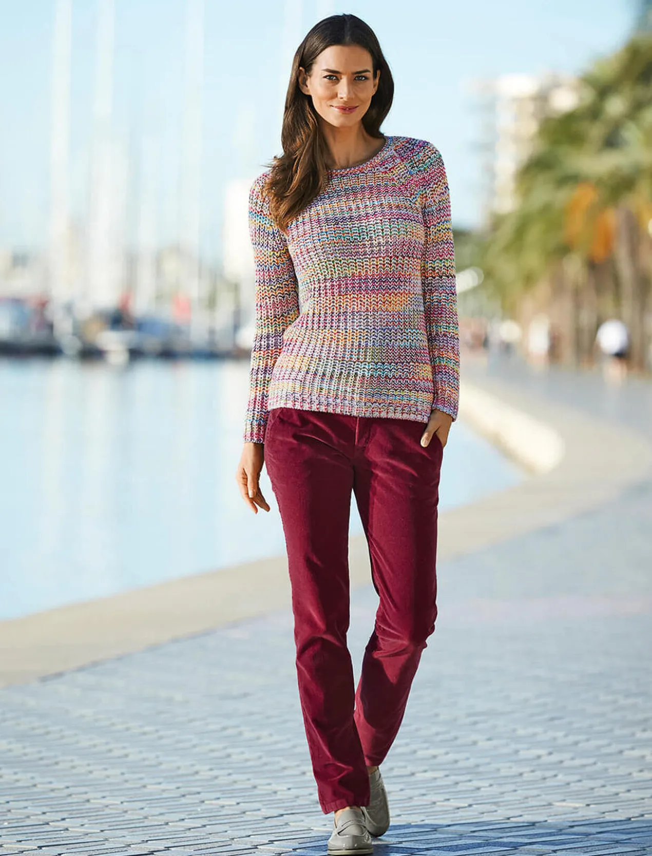 Multicolor-Baumwollpullover