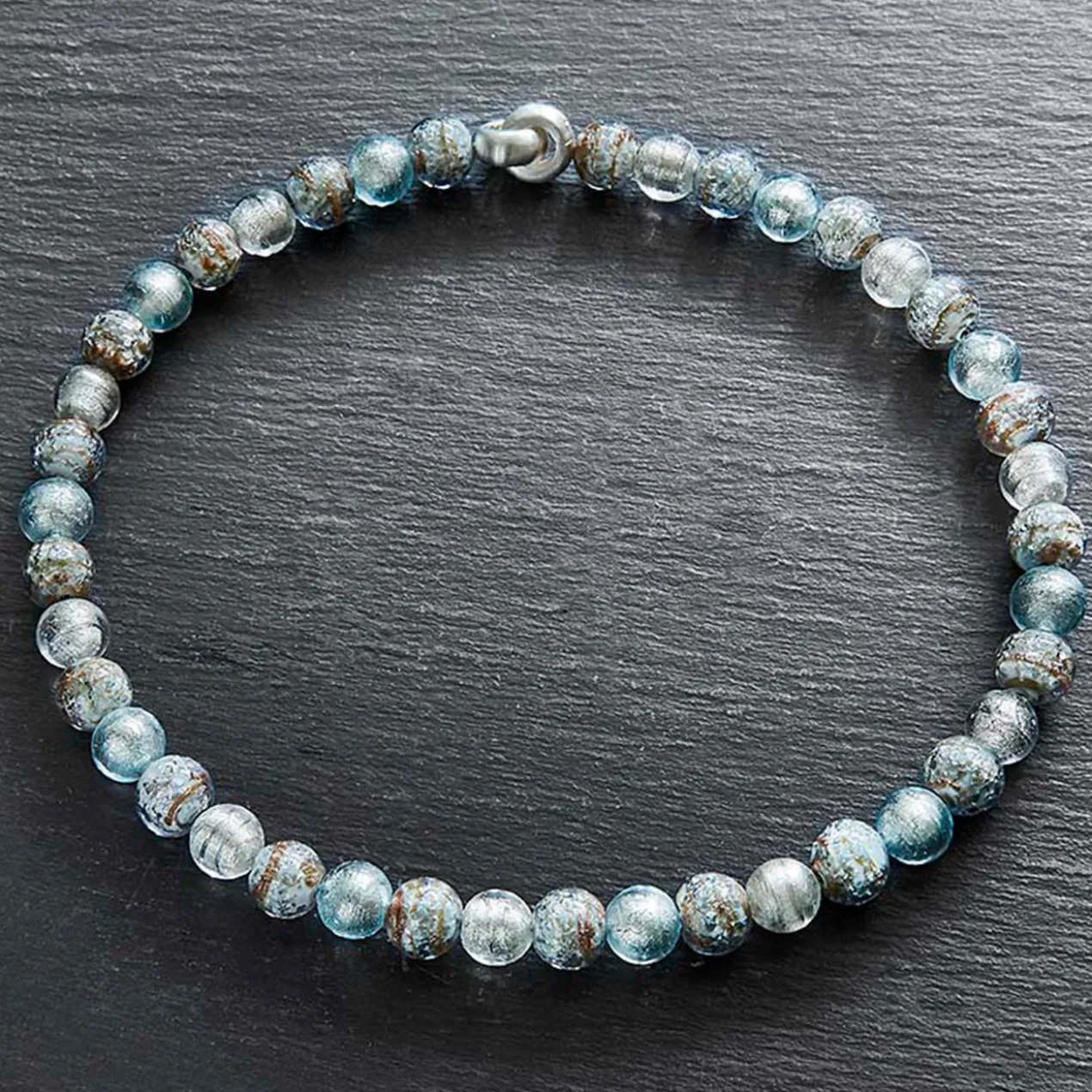 Murano-Collier Eisperlen