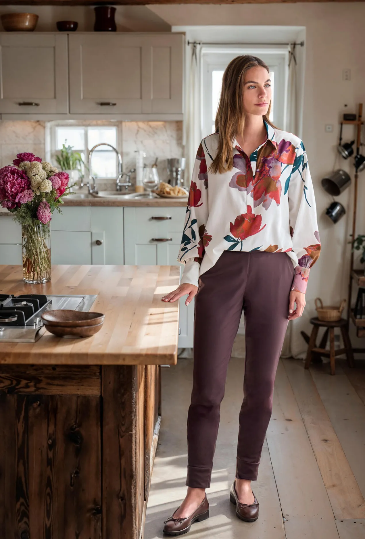Neu Nomads Flower-Flanellbluse