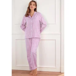NOVILA Flanell-Pyjama Fischgrat