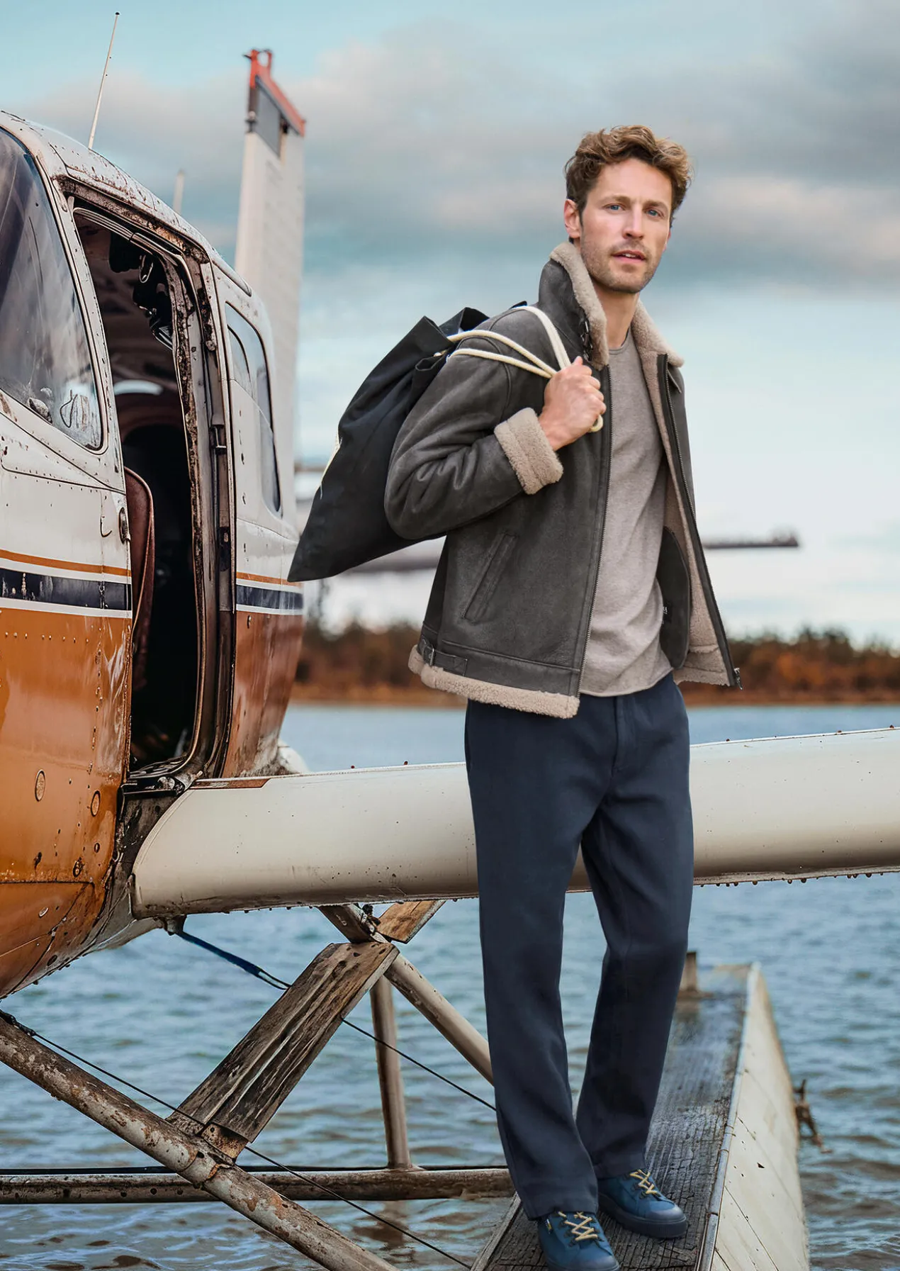 OCONI B3 Lammfell-Fliegerjacke