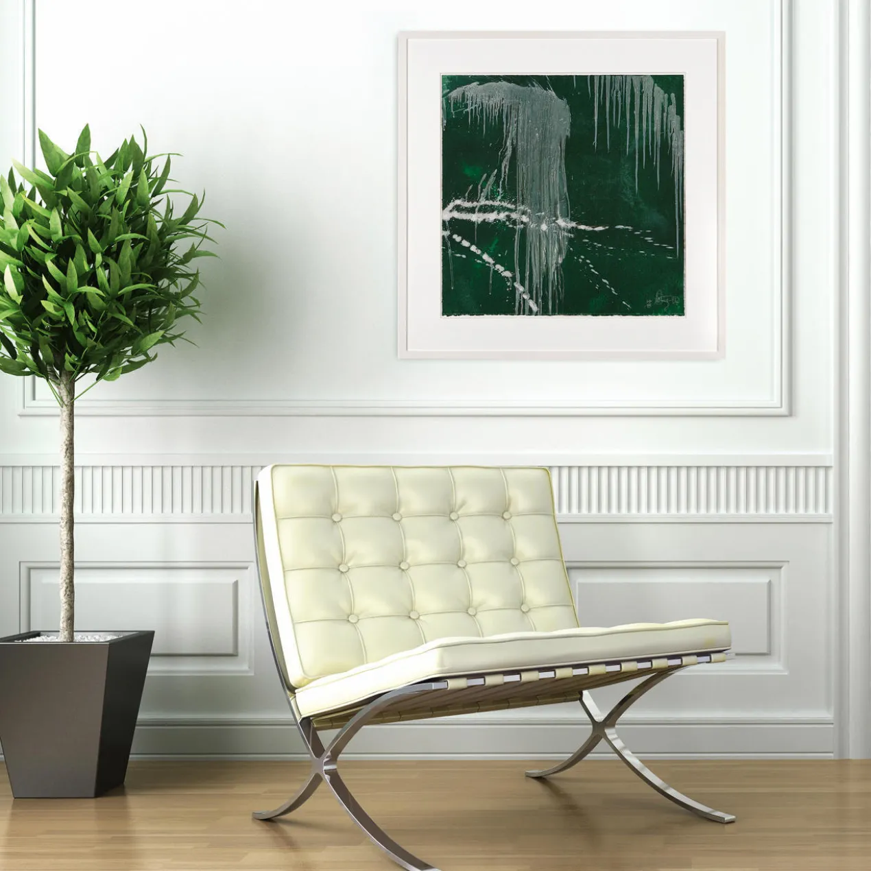 Pat Steir – Wasserfall grün