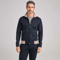 Pima-Cotton Herren-Homesuit, Marineblau
