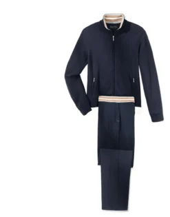 Pima-Cotton Herren-Homesuit, Marineblau