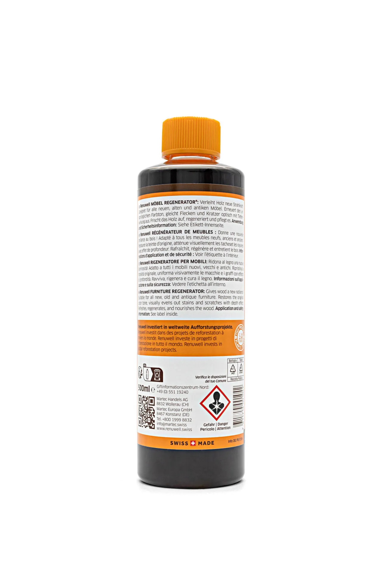 Renuwell Möbel-Regenerator, 500 ml oder Möbelpflegetücher, 4er-Set