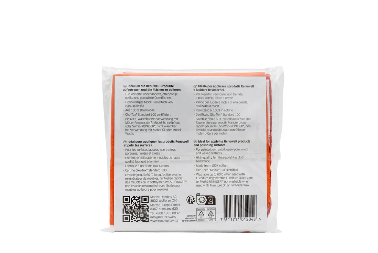 Renuwell Möbel-Regenerator, 500 ml oder Möbelpflegetücher, 4er-Set
