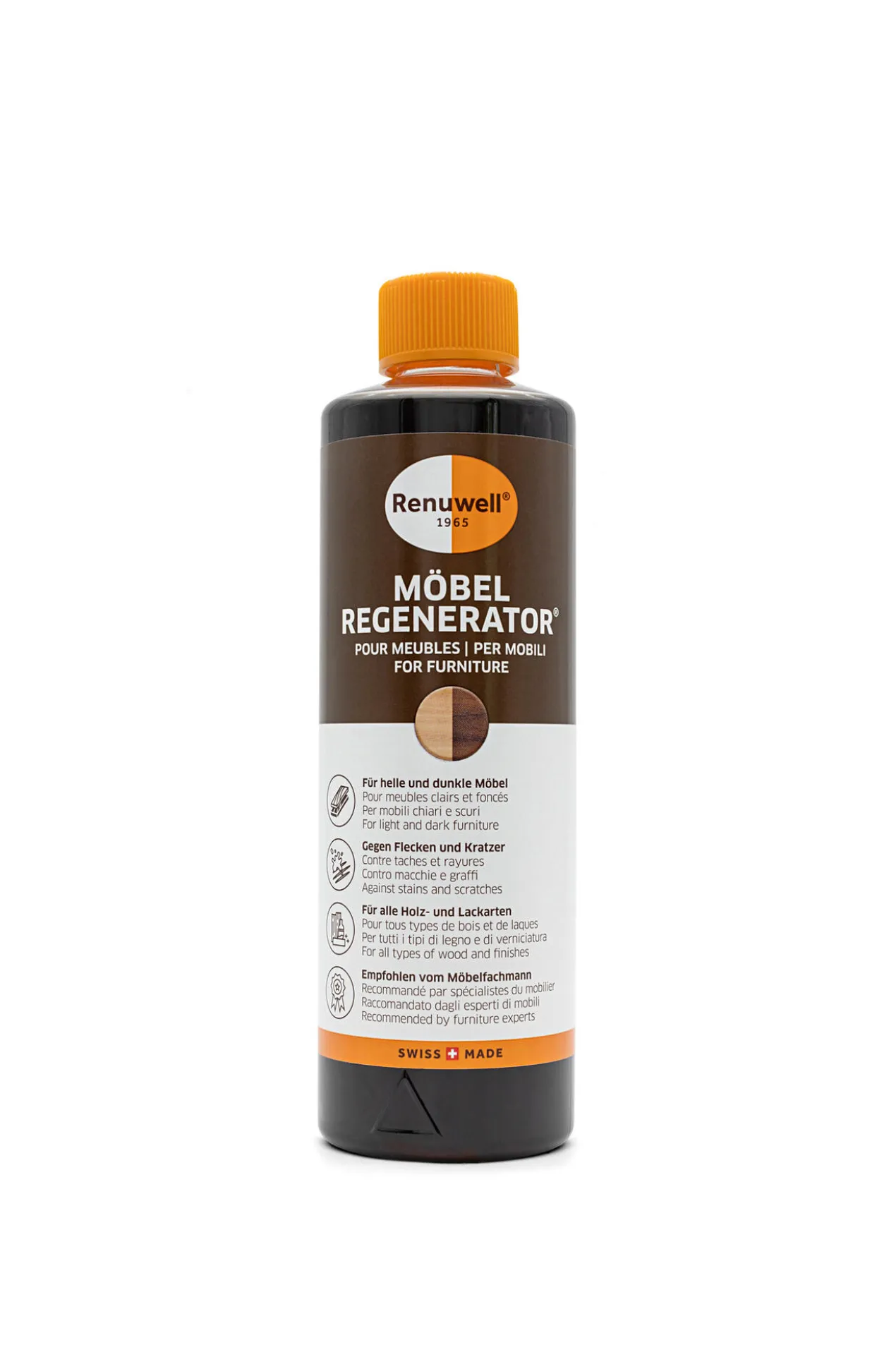 Renuwell Möbel-Regenerator, 500 ml oder Möbelpflegetücher, 4er-Set