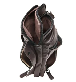 Rindleder-Gürteltasche mit RFID-Schutz