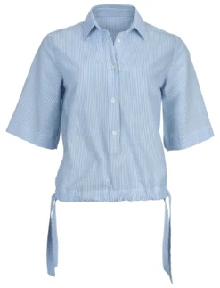 Rossana Diva Seersucker-Boxy-Bluse
