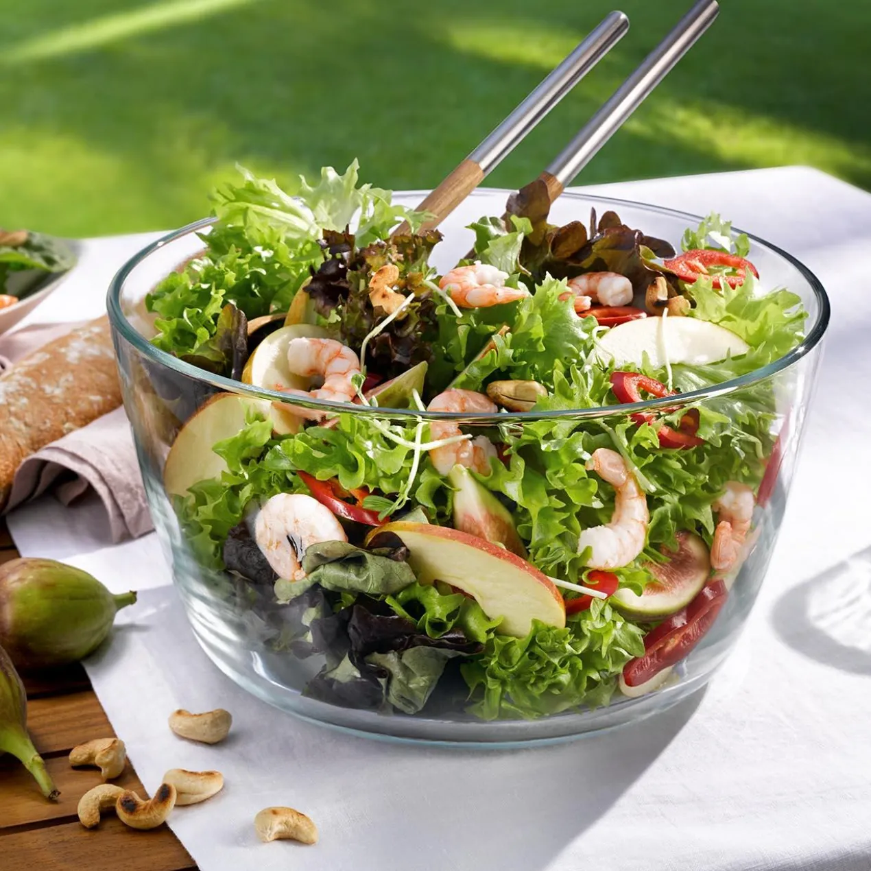 Salatschleuder aus Glas