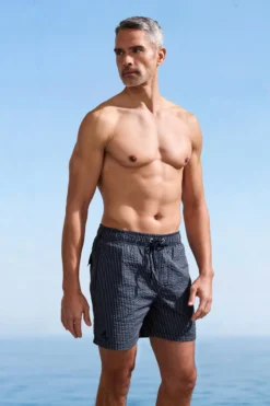 Seersucker-Badeshorts