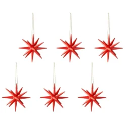 Seiffener Weihnachtssterne, 6er-Set