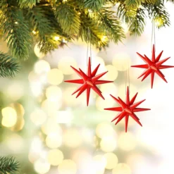 Seiffener Weihnachtssterne, 6er-Set