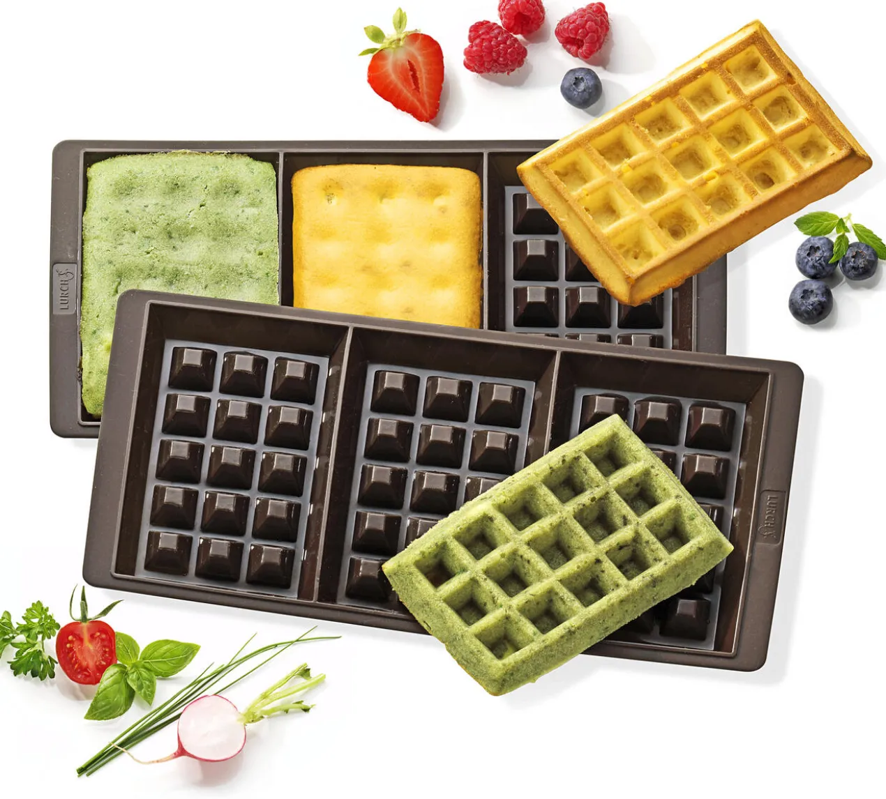 Silikon Waffel-Backform, 2er-Set