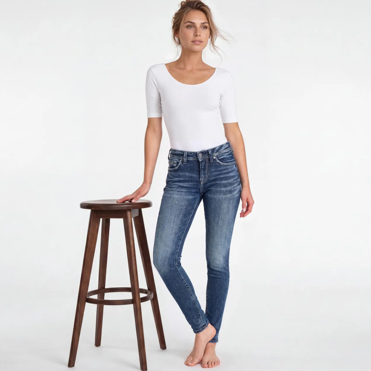 Silver Skinny-Jeans Avery