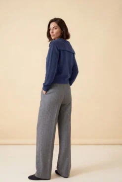 st.Ann Flexible Wide-leg-Nadelstreifenhose