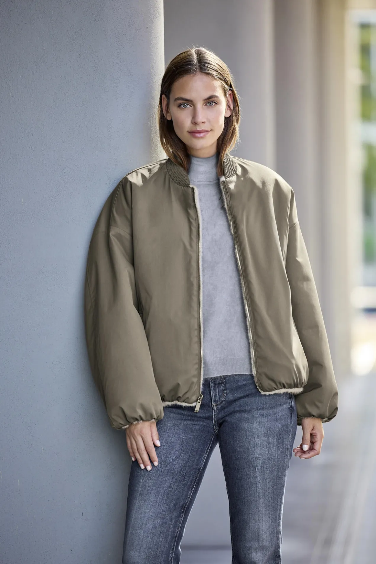 Studio AR Bomber-Wendejacke