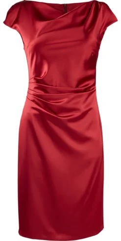 Swing Shift-Kleid, Kirschrot