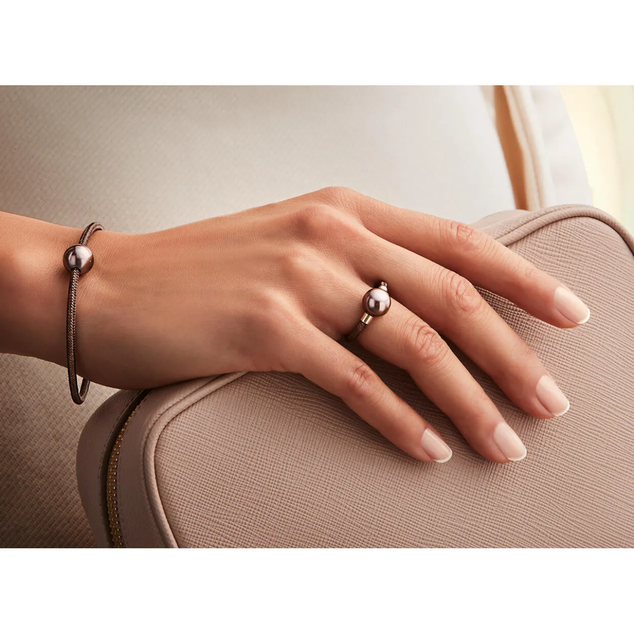 Tahiti-Armspange oder -Ring, roségold