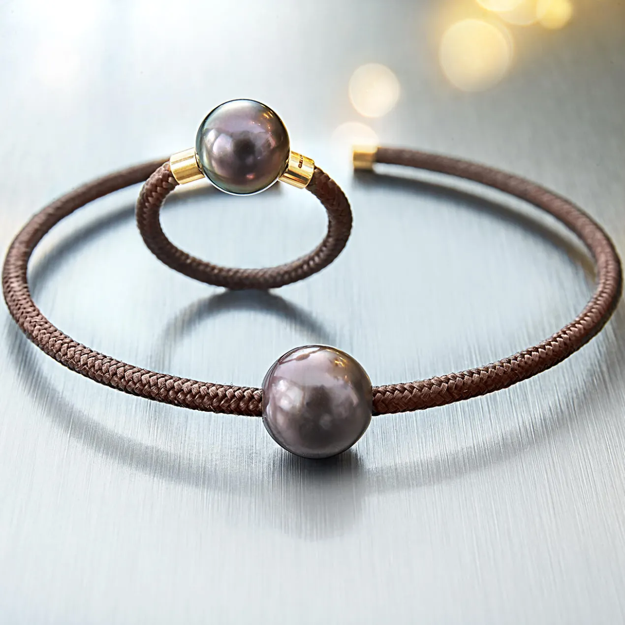 Tahiti-Armspange oder -Ring, roségold