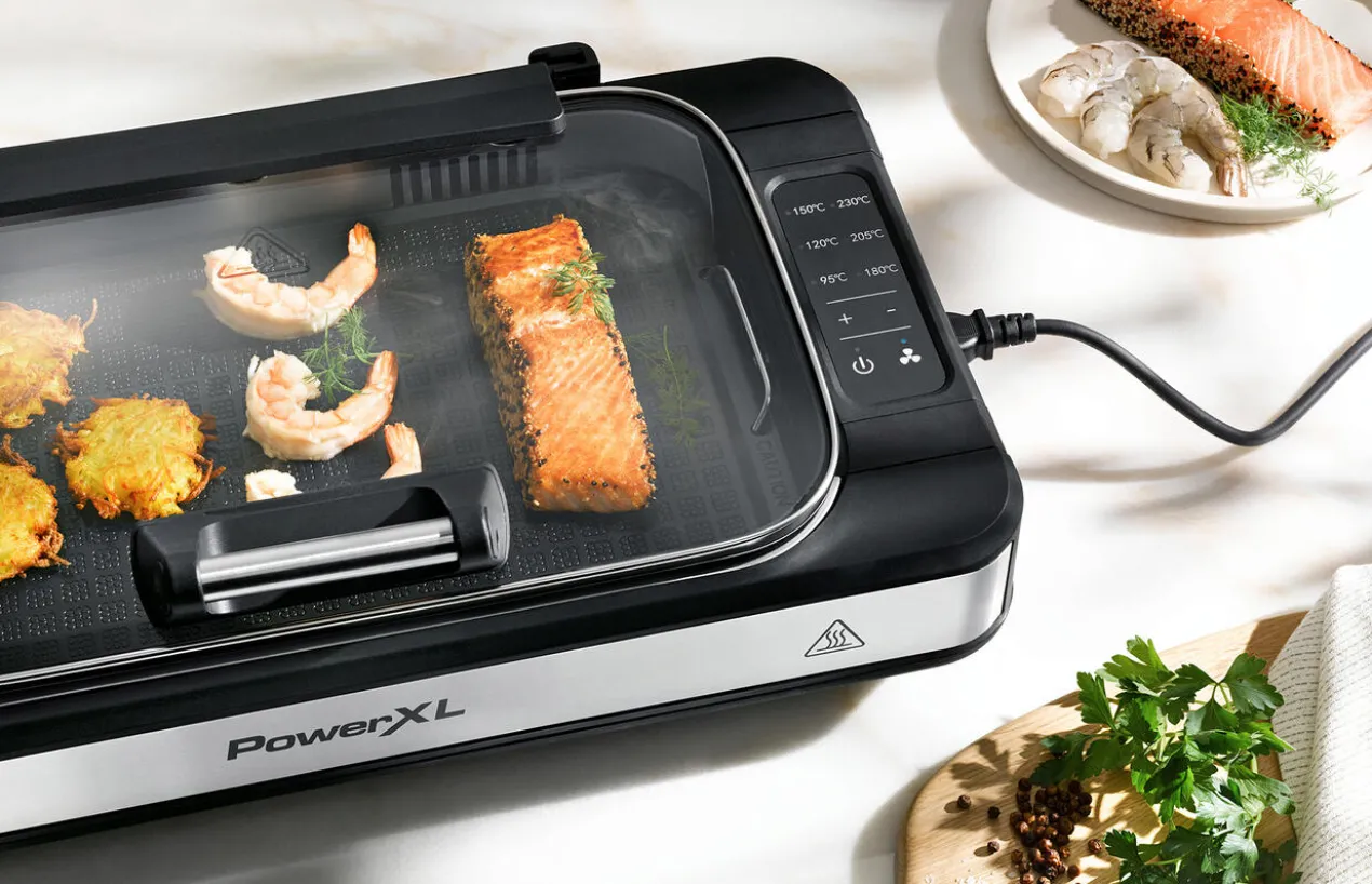 Tischgrill mit integriertem Rauchabzug