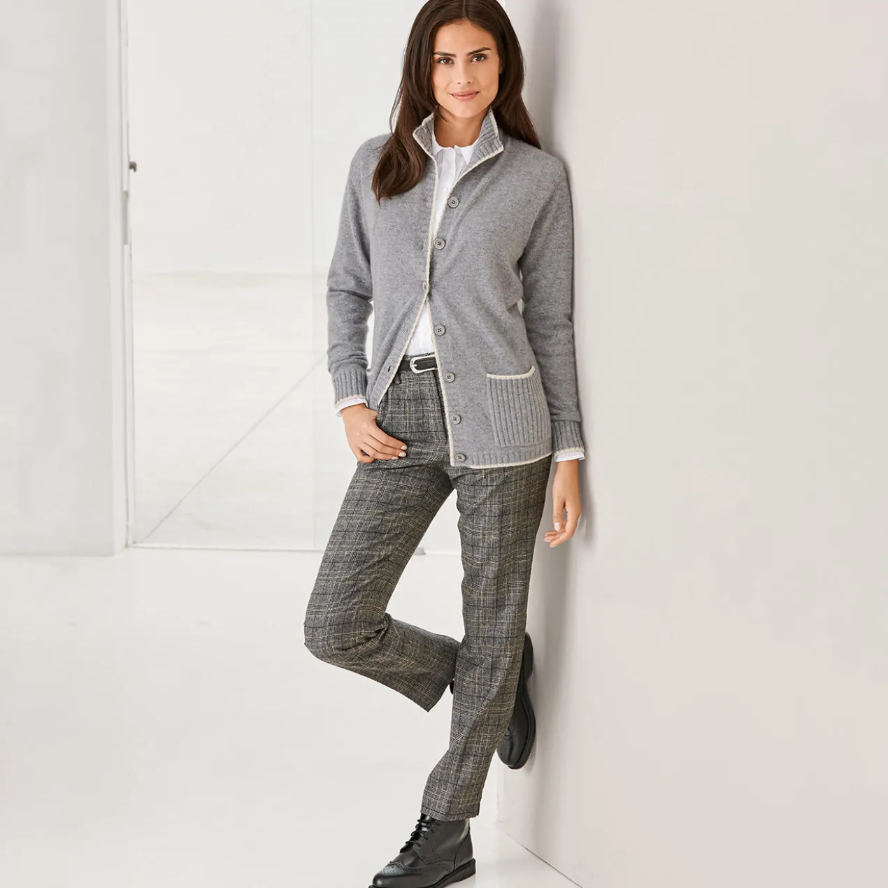Two-Ply Kaschmir-Cardigan