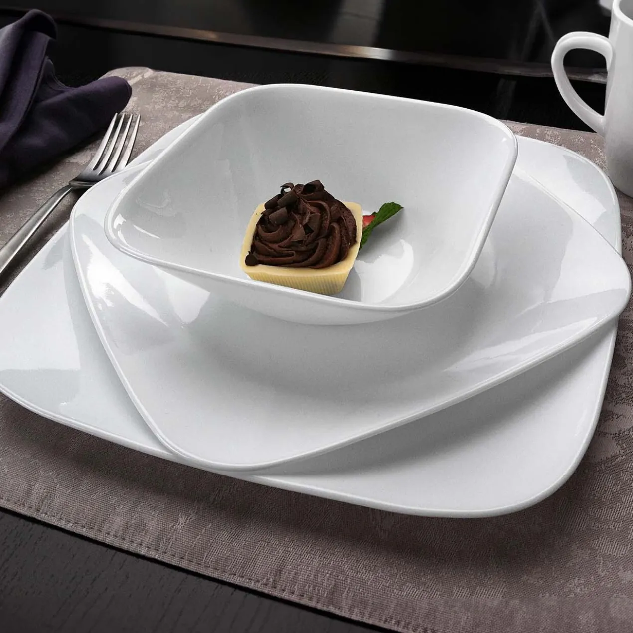 Vitrelle™-Geschirrset Pure White, 12-teilig