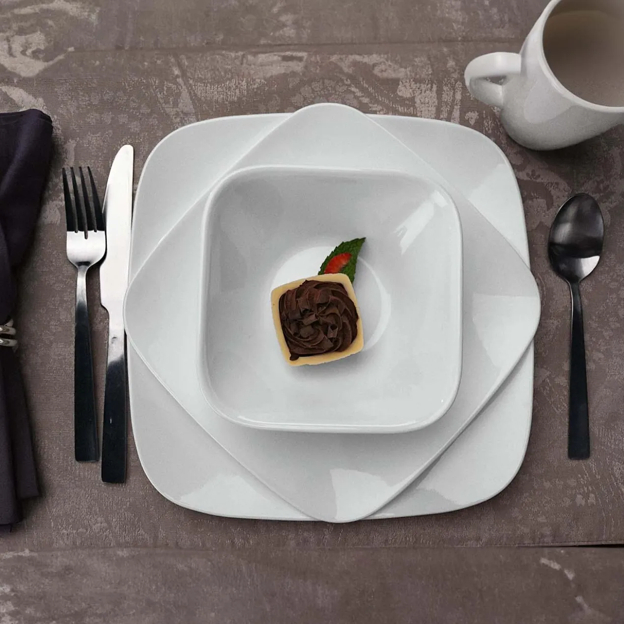 Vitrelle™-Geschirrset Pure White, 12-teilig