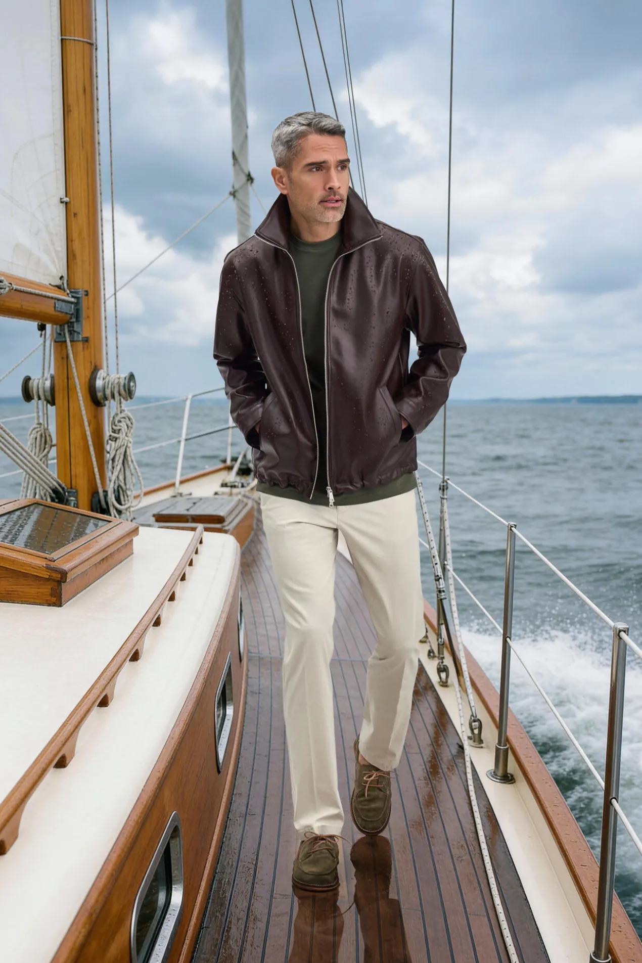 Wetterfeste Kunstlederjacke