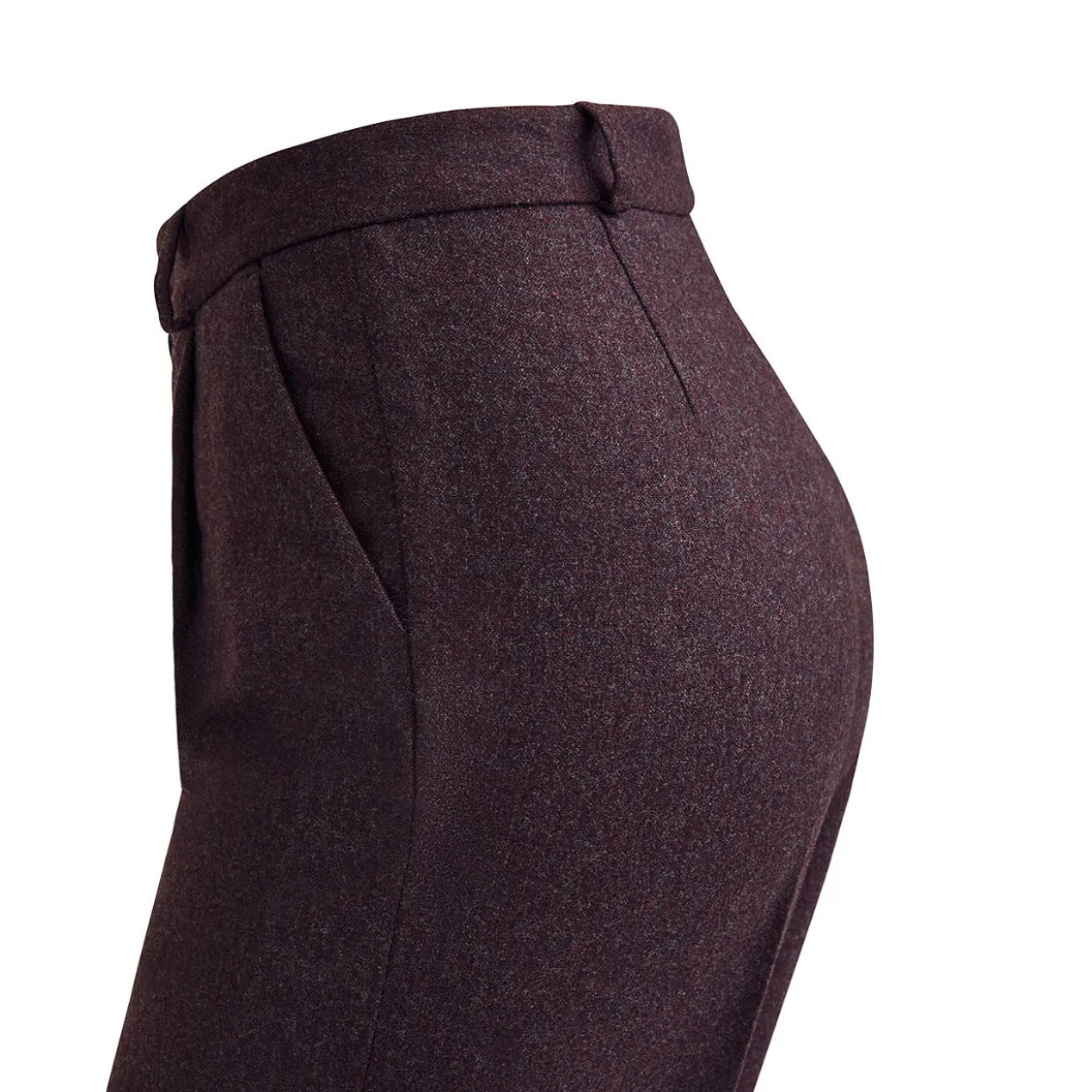 Wide-leg-Schurwollhose