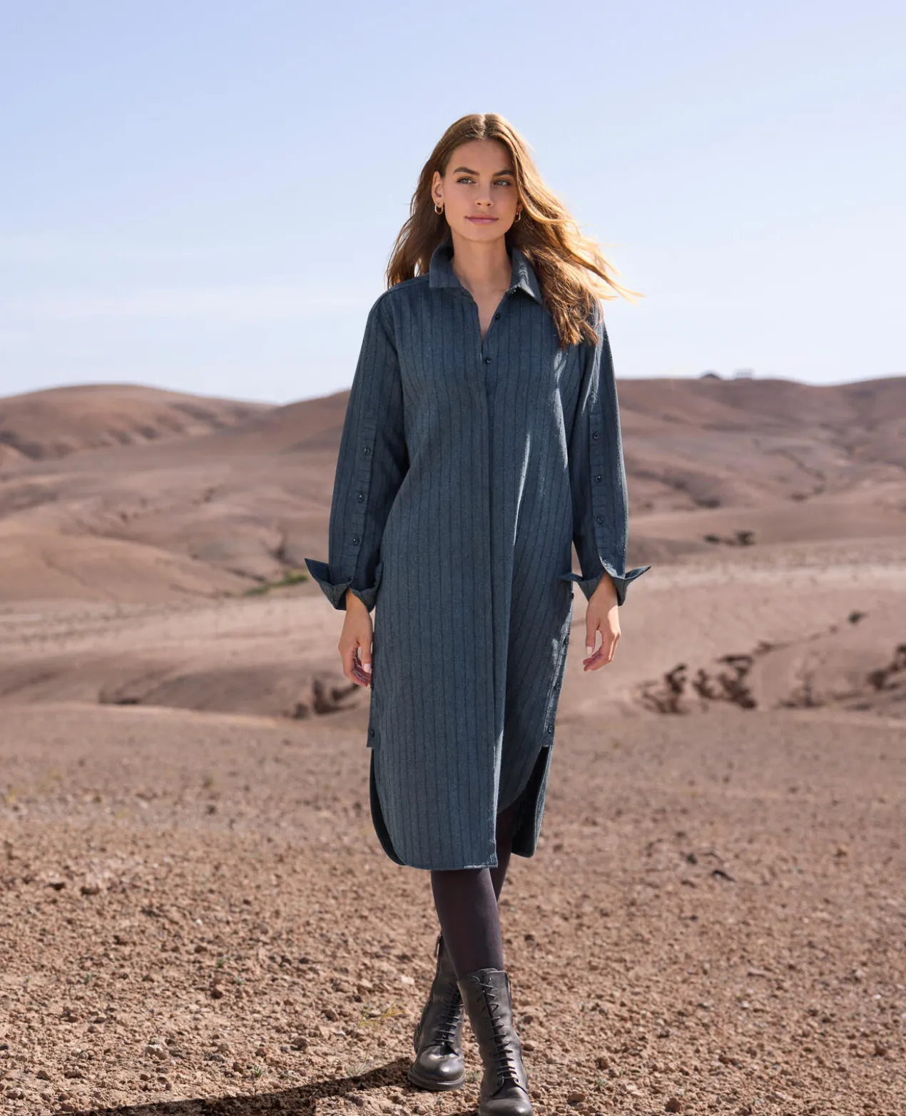 Winter-Longblusen-Kleid