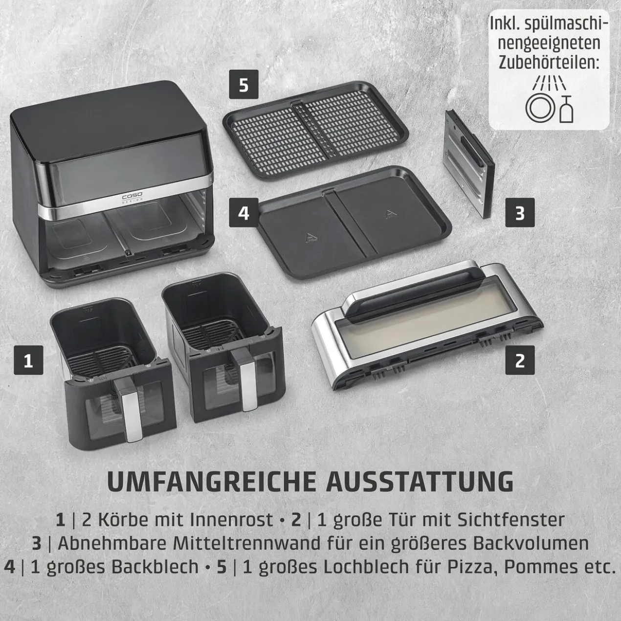 XXL-Duo-Heißluftfritteuse