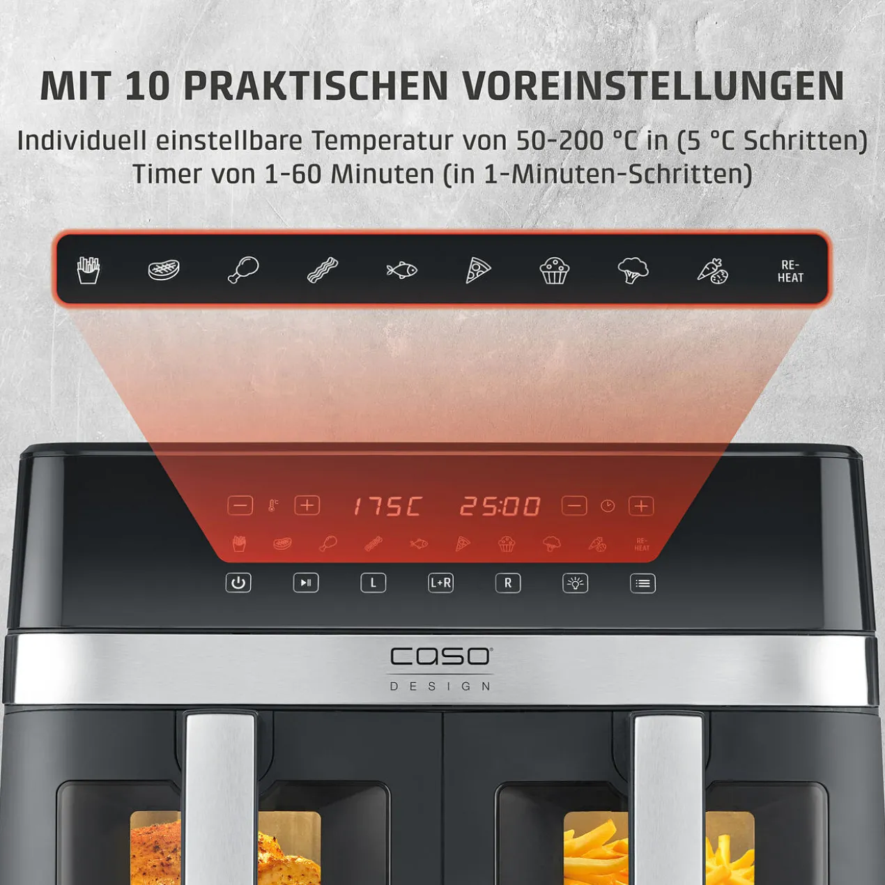 XXL-Duo-Heißluftfritteuse