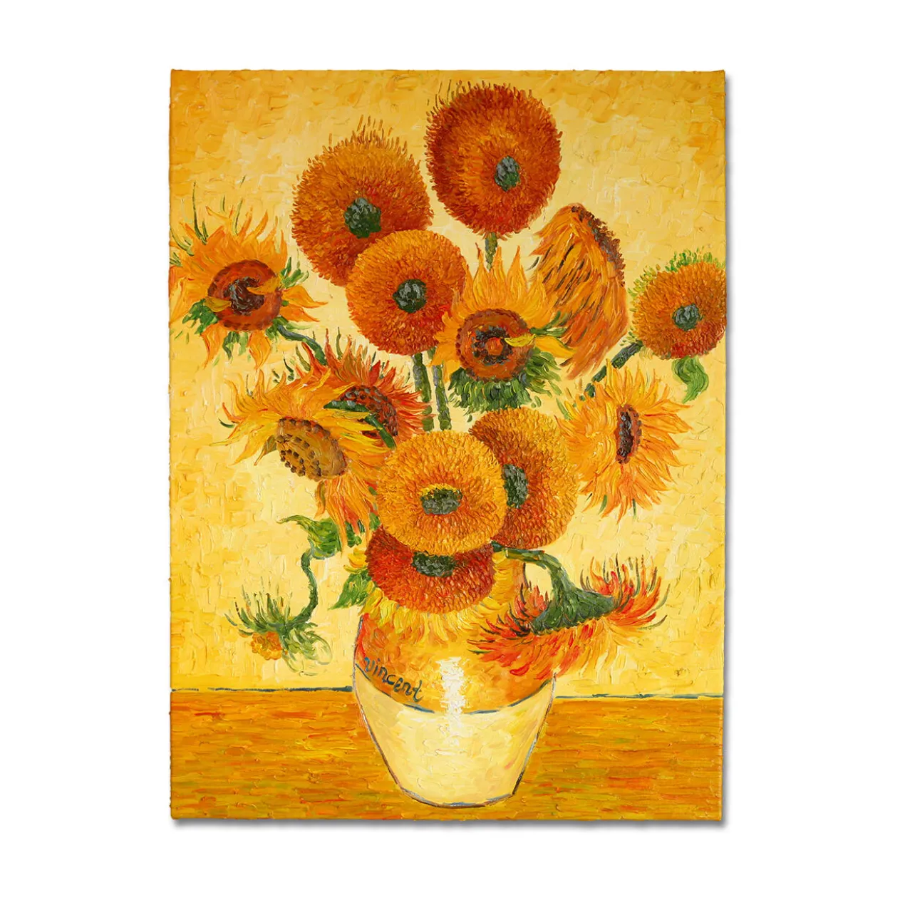 Zhao Xiaoyong malt Vincent van Gogh – 15 Sonnenblumen in einer Vase